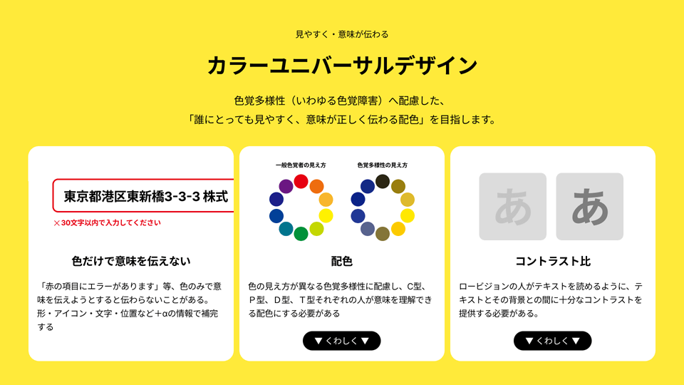 カラーユニバーサルデザイン